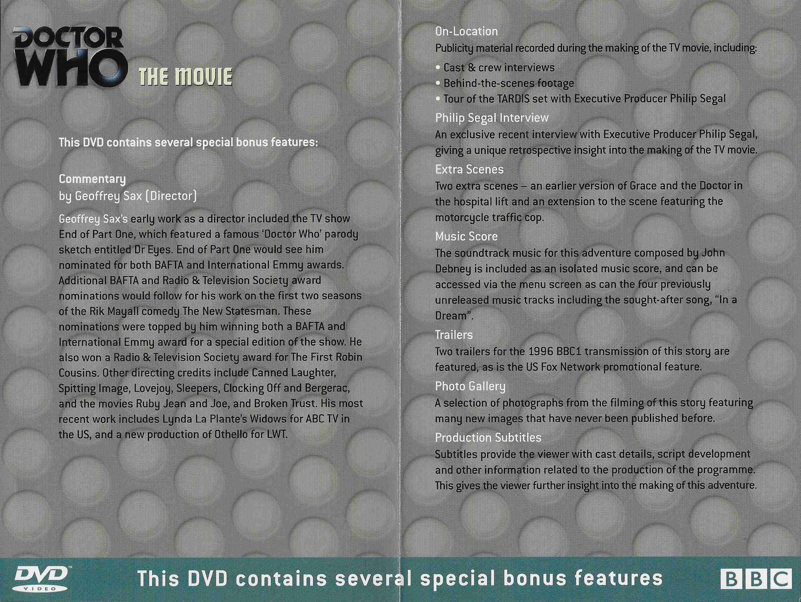 Inserts from BBCDVD 1043